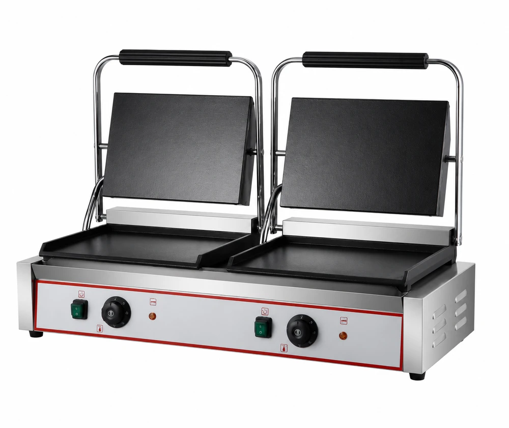 טוסטר תעשייתי מקצועי כפול - משטח תחתון חלק עליון חלק 84 סמ