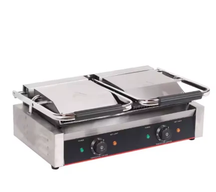 טוסטר תעשייתי מקצועי כפול - משטח תחתון חלק עליון פסים