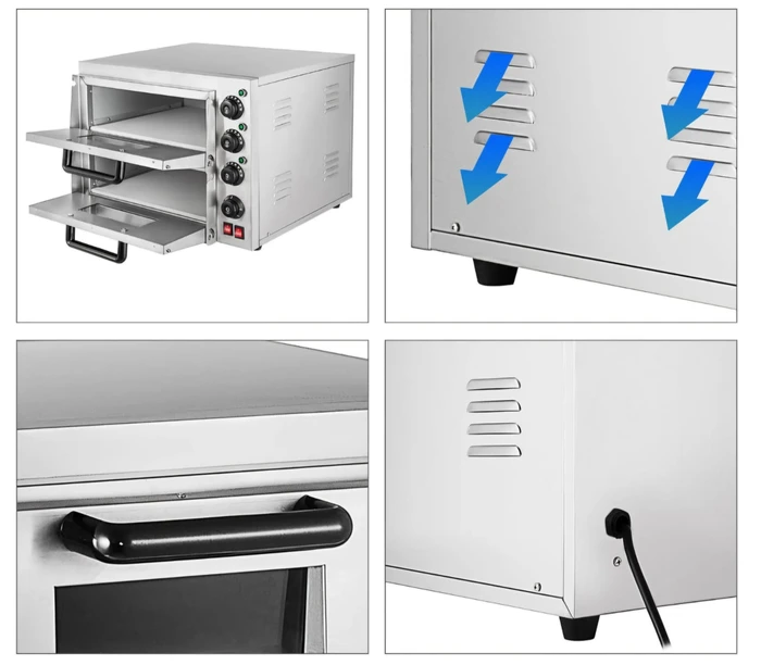 תנור אבן חשמלי לפיצה תא אחד