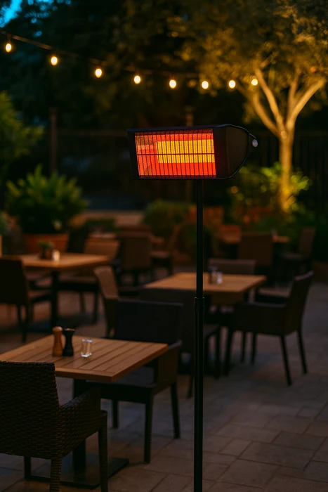 תנור חימום אינפרא אדום + שלט | דגם premium 2500W | שחור מט - תליה