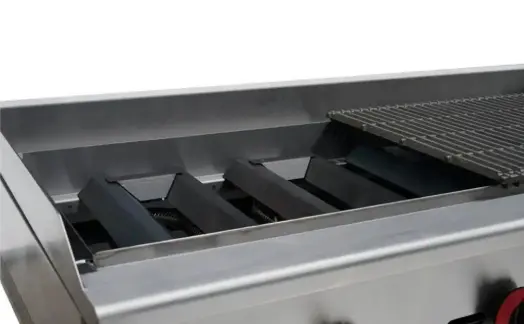 גריל גז תעשייתי דלפקי עם אבני לבה רוחב 90 ס”מ