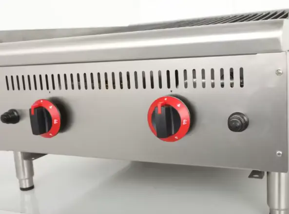 גריל גז תעשייתי דלפקי עם אבני לבה רוחב 60 ס”מ