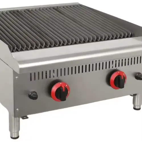 גריל גז תעשייתי דלפקי עם אבני לבה רוחב 60 ס”מ