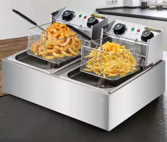 ציפסר כפול חשמלי דלפקי 6+6 ליטר