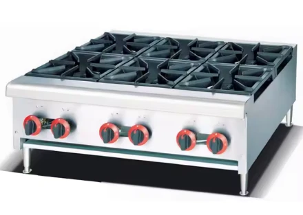 כיריים גז דלפקי מקצועיים 6 ראשים