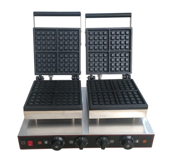 מכונת וופל בלגי מרובע 2 פלטות מקצועית